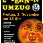 Lampion-Umzug am Freitag, den 8. November 2019
